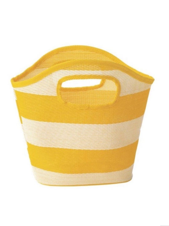 Avon Handbags - AVON NATURALS WOVEN BAG - YELLOW/WHITE (NEW WITH TAGS)
